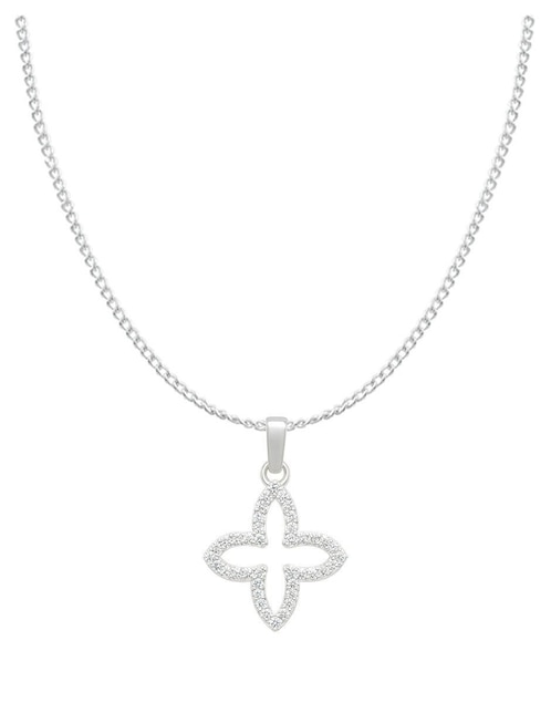 Collar con dije de trébol Clepsidra de plata P 925