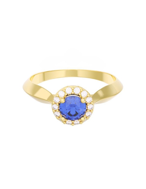 Anillo de compromiso de oro 14 k Eternidad 1