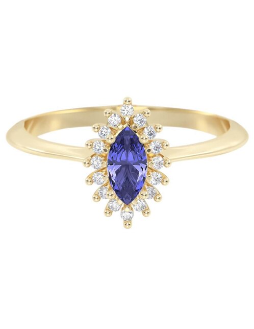 Anillo de compromiso de oro 14 k 1