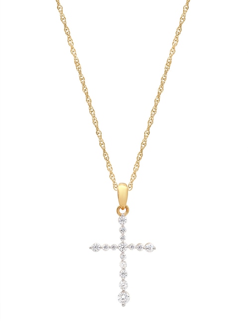 Collar de cruz de Oro 14 K 1
