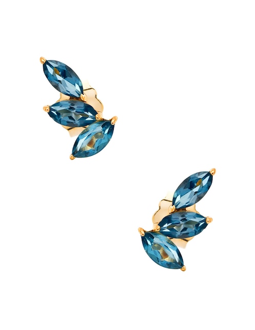 Aretes cortos con acabado brillante zirconia 1