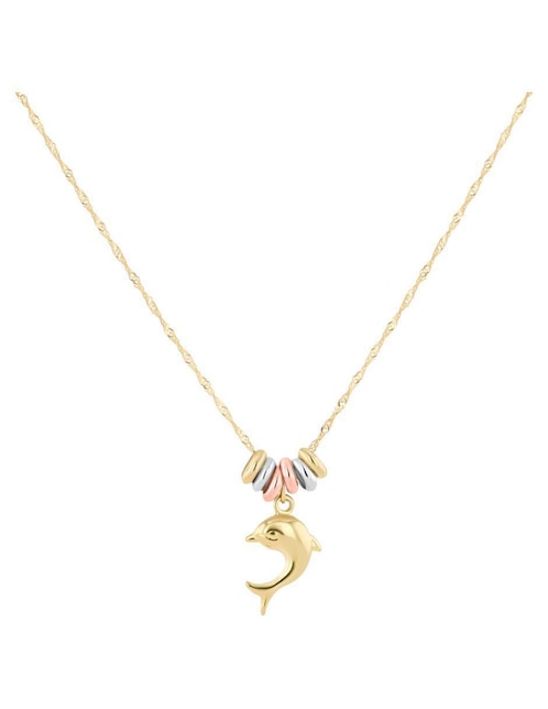 Gargantilla de delfín Joyerias Bizzarro de oro florentino 14 K