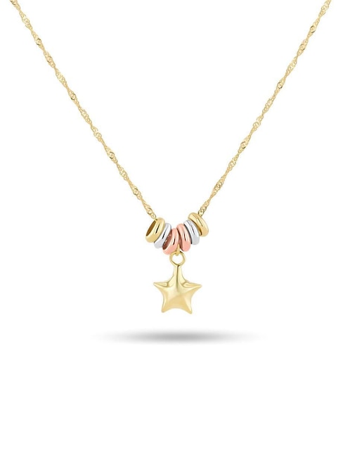 Gargantilla de estrella Joyerias Bizzarro de oro florentino 14 K
