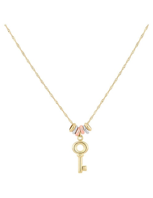 Gargantilla de llave de oro florentino 14 K 1