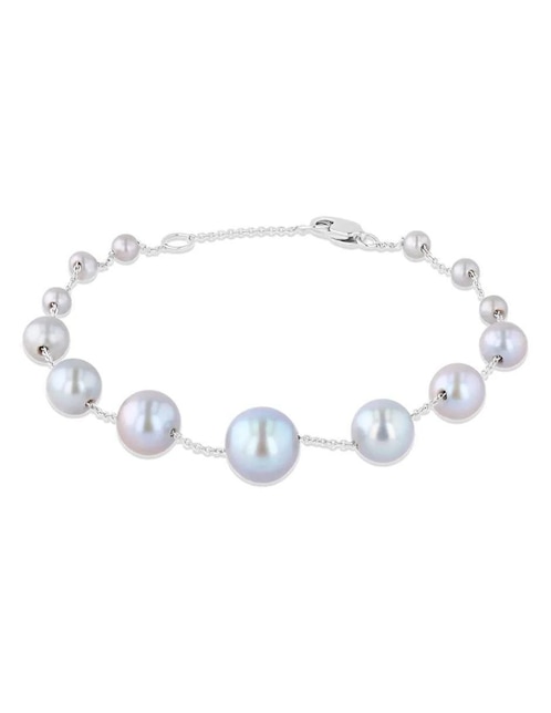 Pulsera Joyerias bizzarro de oro blanco 14 K con acabado brillante