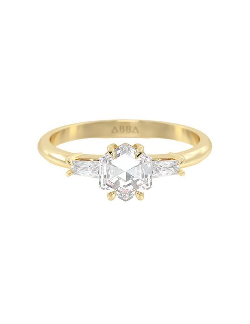 Anillo de compromiso de oro 14 k