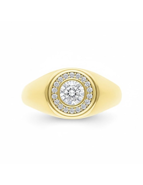Anillo de rombo Joyería M De Leon 10 k de oro zirconia brillante