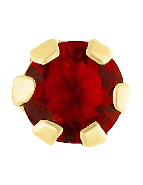 Broqueles Joyería M de Leon de oro 10 K zirconia