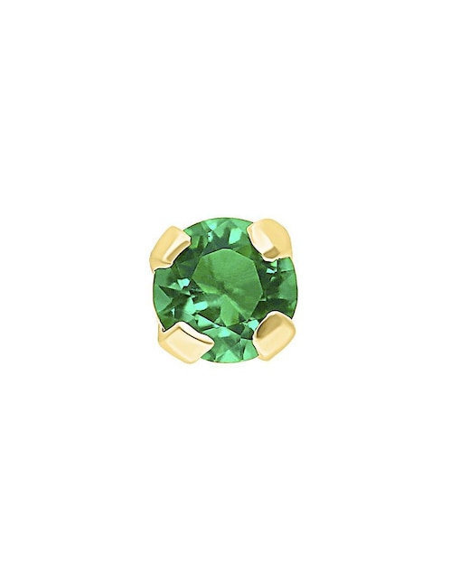Broqueles Joyería M de Leon de oro 10 K zirconia