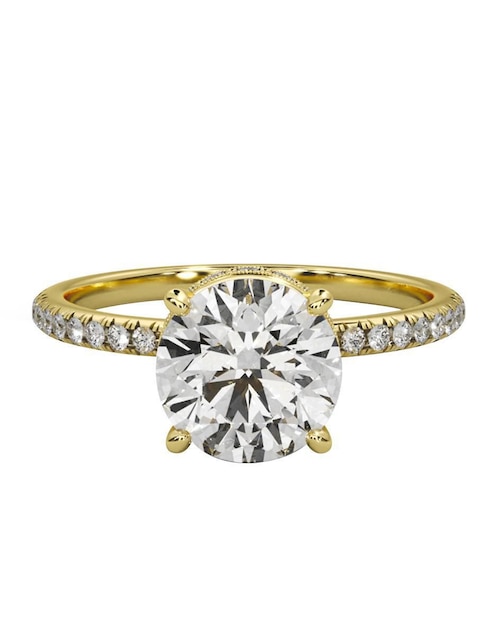 Anillo de compromiso de oro amarillo 14 k Amore Mio