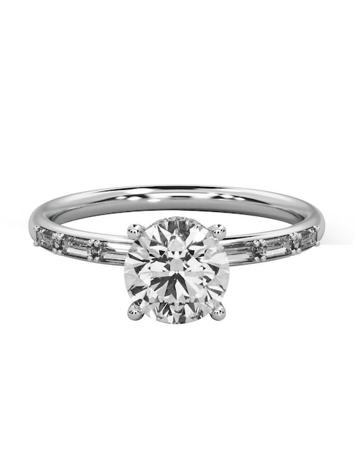 Anillo de compromiso de oro blanco 14 k 1