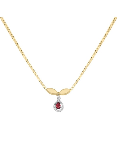 Gargantilla ovalada Fascinare Cristina de oro 14 K