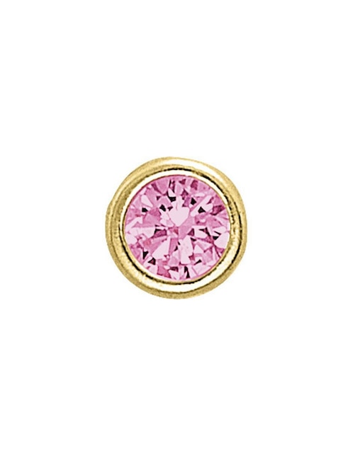 Broqueles circular Joyería M de Leon de oro 10 K con acabado brillante zirconia