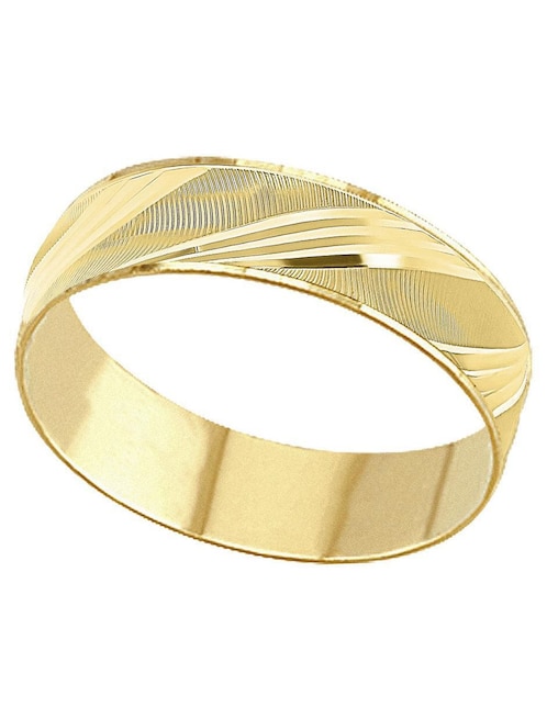 Anillo circular Joyería M De Leon 10 k de oro brillante