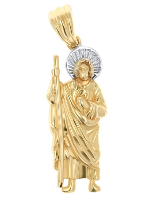 Medalla Joyerias Bizzarro san judas tadeo de oro amarillo 14 K