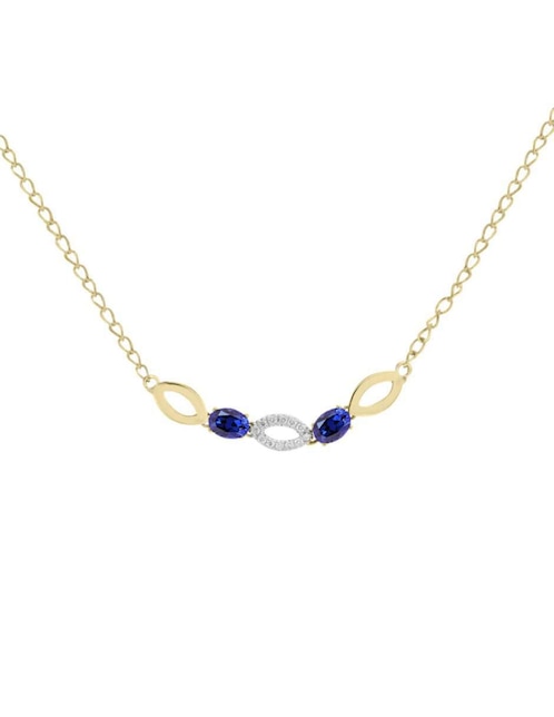 Gargantilla ovalada Fascinare Noa de oro 14 K