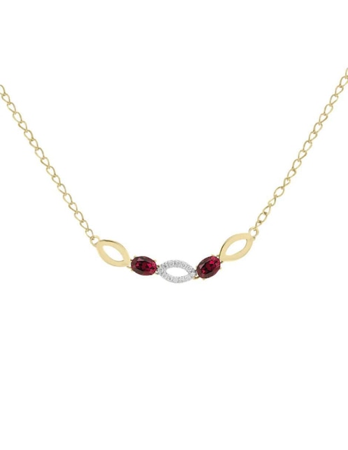Gargantilla ovalada Fascinare Noa de oro 14 K