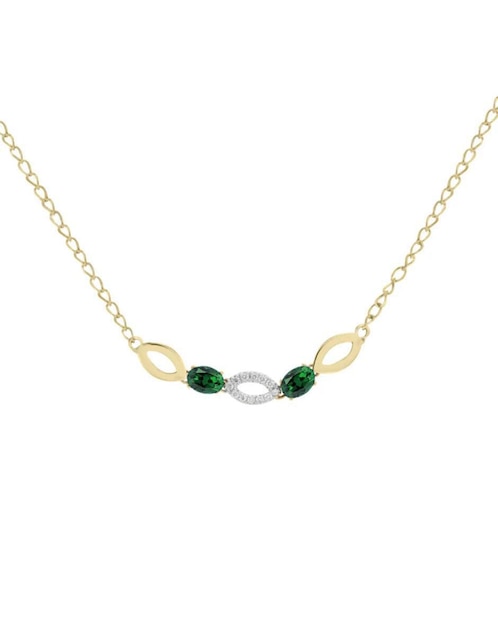 Gargantilla ovalada Fascinare Noa de oro 14 K