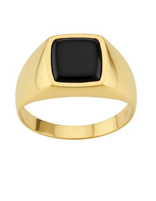 Anillo circular Joyería M De Leon 10 k de oro ónix pulido