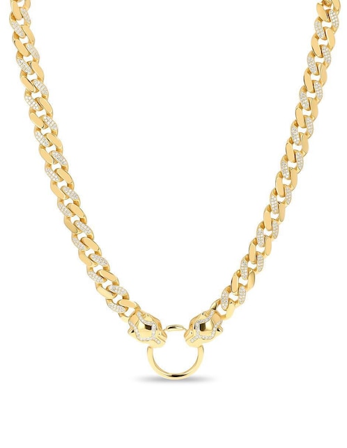 Gargantilla jaguar de pantera Joyerias Bizzarro de oro amarillo 14 K