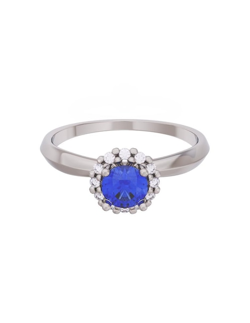 Anillo de compromiso de oro 14 k Eternidad 1