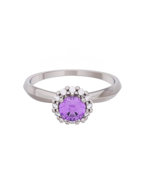 Anillo de compromiso de oro 14 k Eternidad 1