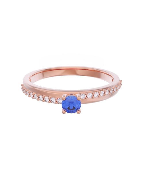 Anillo de compromiso de oro 14 k Eternidad 1