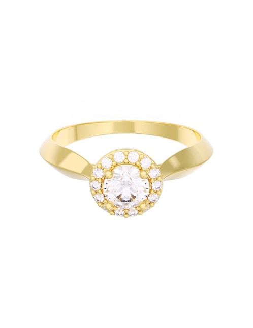 Anillo de compromiso "de" oro 10 k fonelli eternidad zirconia