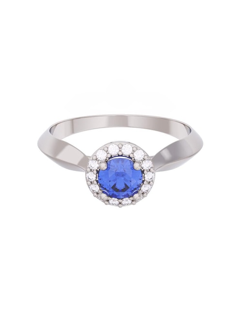 Anillo de compromiso de oro 10 k Eternidad 1