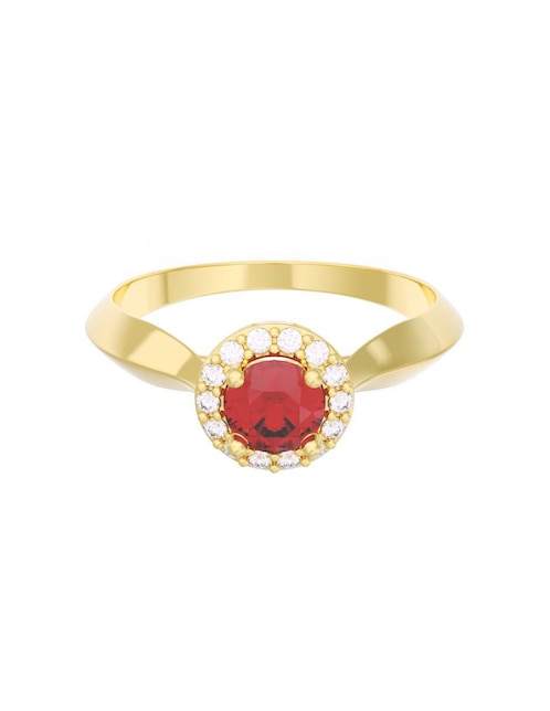Anillo de compromiso de oro 10 k Eternidad 1