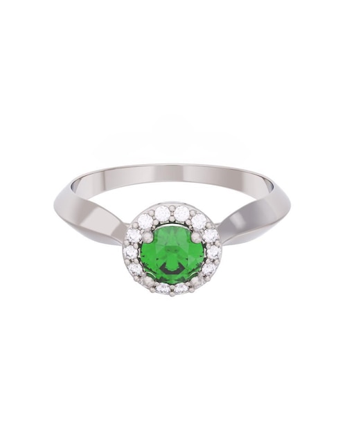 Anillo de compromiso de oro 10 k Eternidad 1