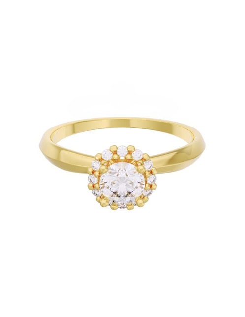 Anillo de compromiso "de" oro 10 k fonelli eternidad zirconia