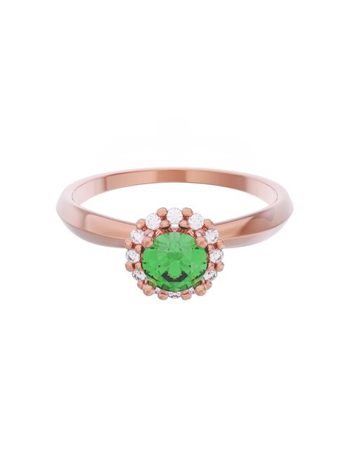 Anillo de compromiso de oro 10 k Eternidad 1