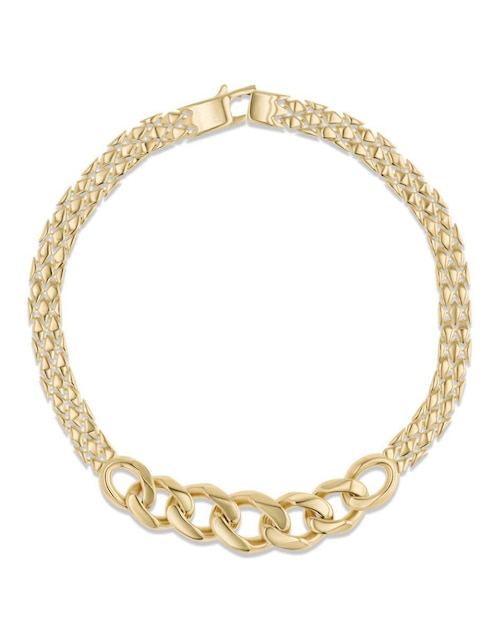 Pulsera Joyerias Bizzarro de oro amarillo 14 k con acabado brillante