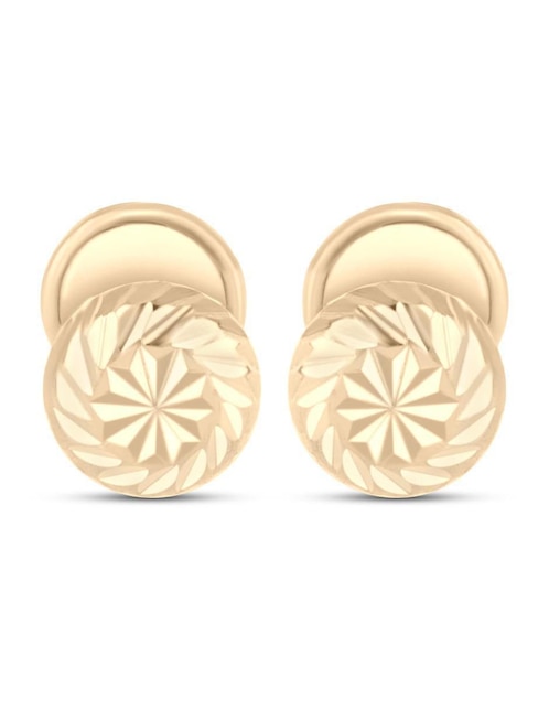 Broqueles de esfera Joyerias Bizzarro de oro amarillo 14 K con acabado brillante