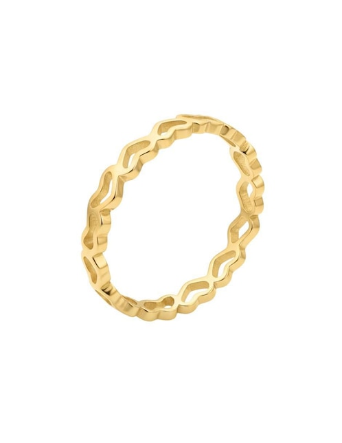 Anillo de corazón Joyería M De Leon 10 k de oro brillante