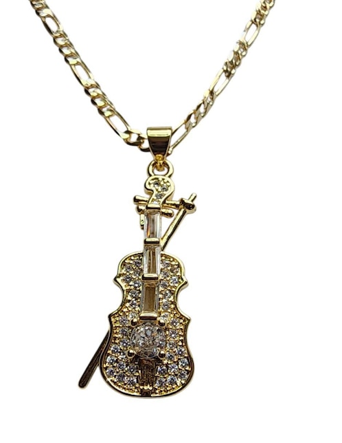 LIMERENCE BY CLAUDIA HERRERA Collar con dije Limerence By Claudia Herrera Violín de oro laminado 14 K
