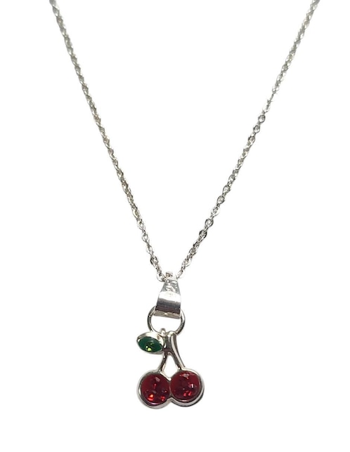 Collar con dije de cereza Limerence by Claudia Herrera de plata P 925