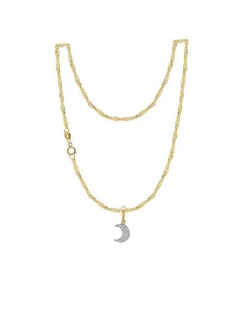 Collar con dije de luna Abba Joyas de oro 10 K