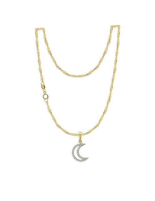 Collar con dije de luna Abba Joyas de oro 10 K