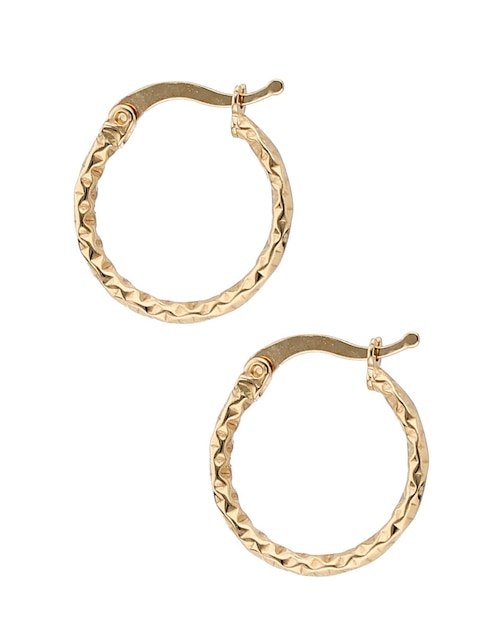 Arracadas de oro 14 k con acabado brillante 1