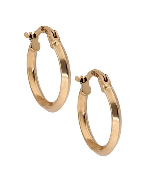 Arracadas de oro 14 k con acabado brillante 1