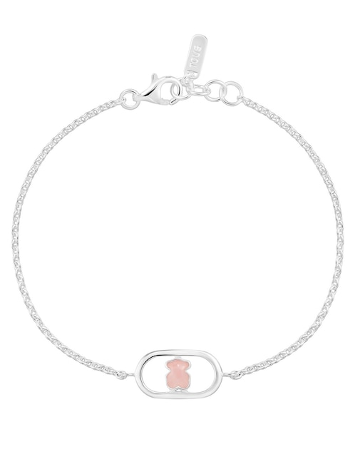Pulsera Tous de plata con cuarzo rosa P 925 Camille acabado brillante