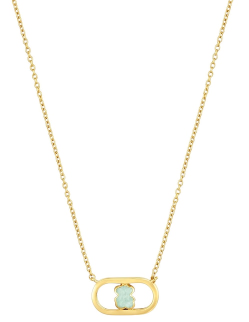 Collar de oso Camille de plata P 925 con acabado baño de oro 1