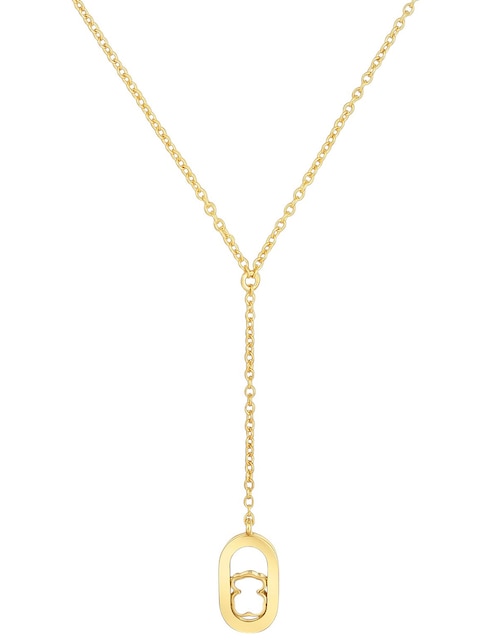 Collar de oso Camille de plata P 925 con acabado baño de oro 1