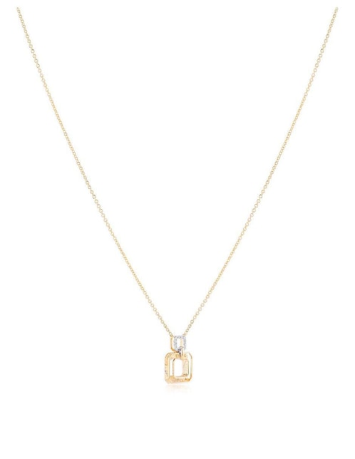 Gargantilla cuadrada de oro amarillo 14 k 1