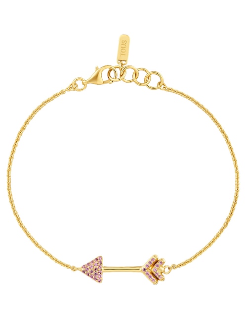 Pulsera Tous de plata con rodolita P 925 Flechazo acabado brillante