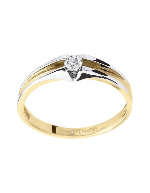 Anillo de compromiso "de" oro 14 k klamore fusione diamante