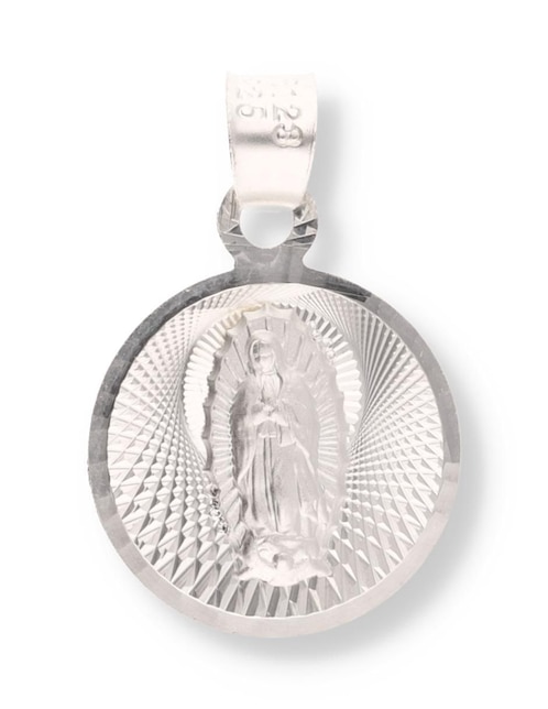 Dije redondo Enjoya Virgen de Guadalupe de plata P 925