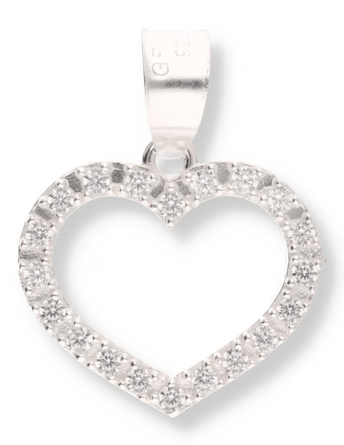 Dije de corazón Love de plata P 925 circonita 1